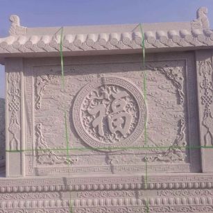 通辽 芝麻白花岗岩屏风，照壁，影壁