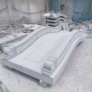 通辽 芝麻灰花岗岩园林景观 小石桥