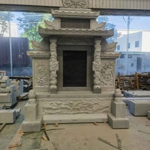 通辽 芝麻灰高档墓碑、土墓，一套也支持定做