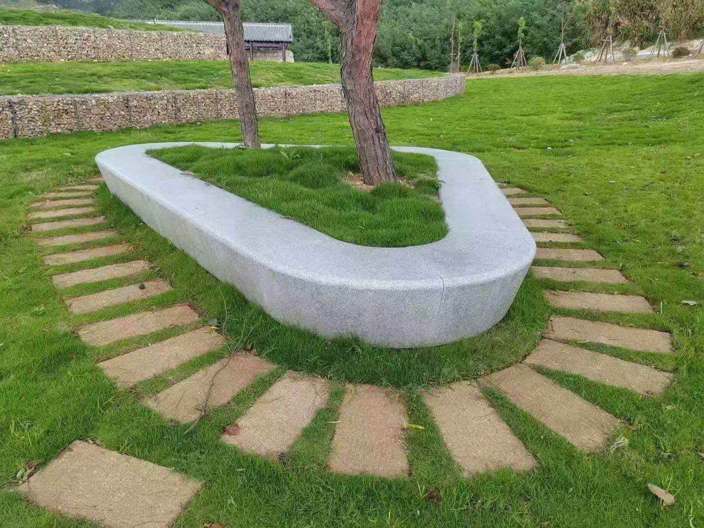 通辽 芝麻白光面整石坐凳