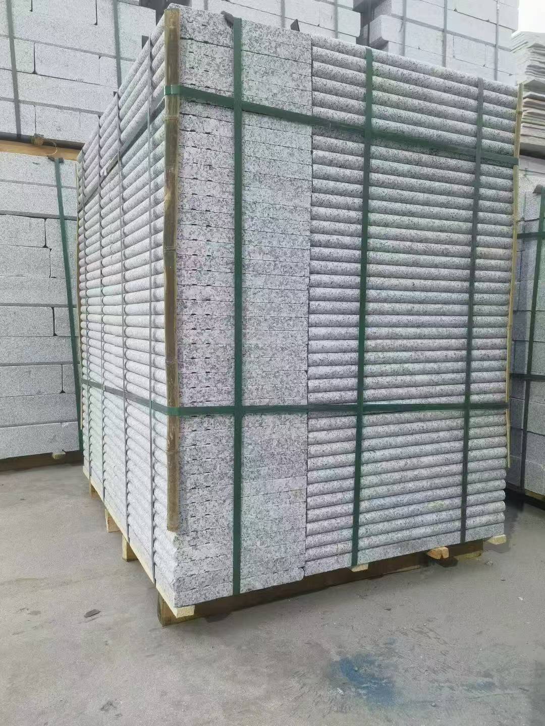 通辽 芙蓉白3公分厚磨圆边、拉槽，楼梯踏步